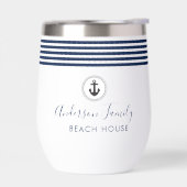 Nautische handgeschreven familie strand huis (Links)