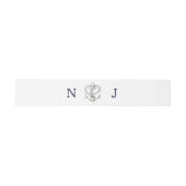 Nautische hart touw anker kustbruiloft uitnodigingen wikkel (Vlak)