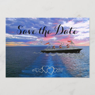 nautische huwelijkscruise Bewaar de datum Ocean Save The Date