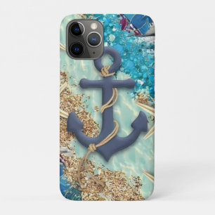Nautische iPhone-hoes met blauwe anker iPhone 11 Pro Hoesje