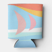 Nautische jachten bij Zee Moderne grafische afdruk Blikjeskoeler (Voorkant)