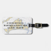  nautische kaart Martha's Vineyard Bagagelabel (Voorkant horizontaal)