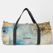  nautische kaart met Compass Monogram Plunjezak (Voorkant)