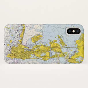 Nautische kaart van Key West Florida iPhone X Hoesje