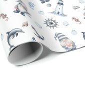 Nautische kabouters! cadeaupapier (Rol Hoek)