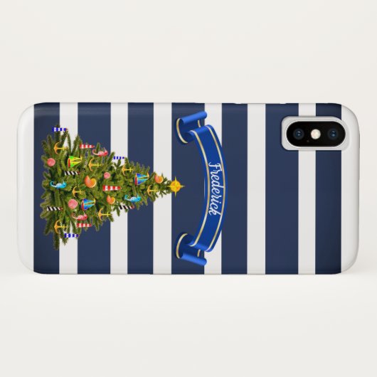 Nautische kerstboom - Aangepast Case-Mate iPhone Case (Achterkant (horizontaal))