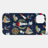 Nautische Kerstmis Case-Mate iPhone Case (Achterkant (horizontaal))