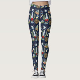 Nautische Kerstmis Leggings