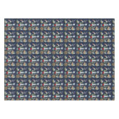 Nautische Kerstmis Tafelkleed (Voorkant (Horizontaal))