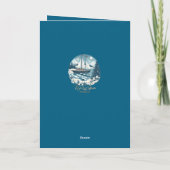 Nautische kerstvakantie Kaart (Achterkant)