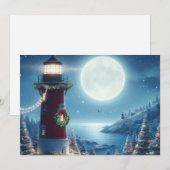 Nautische Kerstvuurtoren Feestdagenkaart (Voorkant / Achterkant)