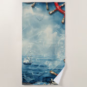 Nautische keuken strandlaken (Voorkant)