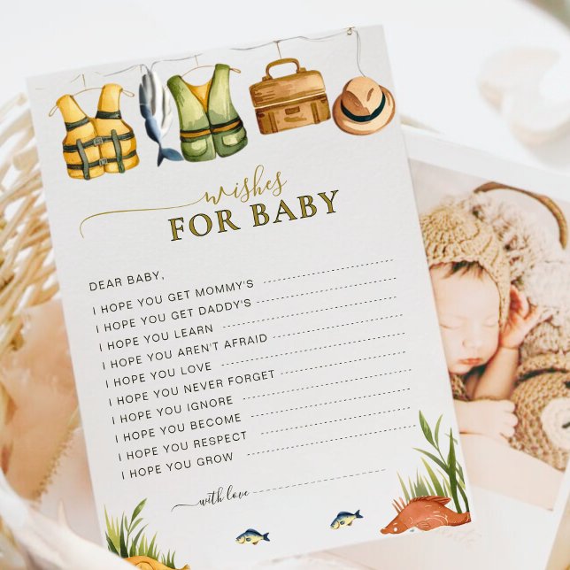 Nautische kleine visser wenst Baby-Kaart (Creator heeft geüpload)