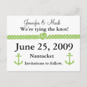 Nautische knoop Bewaar de datum Aankondigingskaart (Voorkant)
