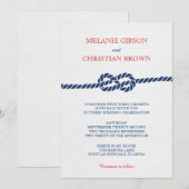 Nautische knoop bruiloft uitnodiging (Voorkant / Achterkant)