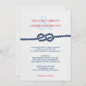 Nautische knoop bruiloft uitnodiging (Voorkant / Achterkant)