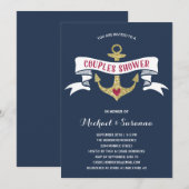 Nautische koppels Trouwdouche Kaart (Voorkant / Achterkant)