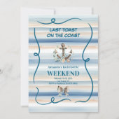 Nautische Kust Cowgirl Anker Bachelorette Kaart (Voorkant)