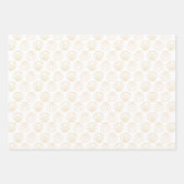 Nautische Kust Strand Chic Goud Zeeschelp Shell Inpakpapier Vel (Voorkant 3)