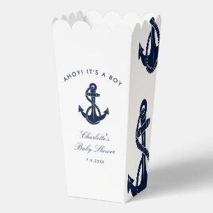 nautische kustmarine blauw anker Baby shower Bedankdoosjes