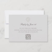 Nautische kustschaal formele QR-huwelijksreactie (Voorkant)