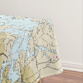 Nautische lengtegraad Latitude Baltimore MD Tafelkleed (Voorbeeld)