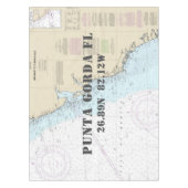 Nautische lengtegraad Latitude Punta Gorda Florida Tafelkleed (Voorkant)