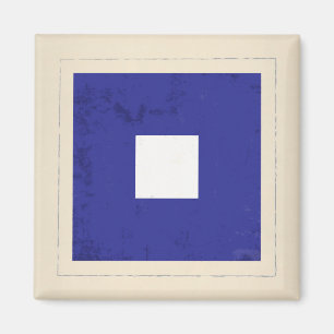 Nautische letter "P" Signaalvlag Magneet