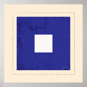 Nautische letter "P" Signaalvlag Poster