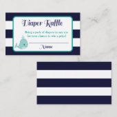Nautische luier Raffle Inserts | Whale Informatiekaartje (Voorkant / Achterkant)