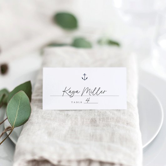 Nautische Marine Anker Wedding Place Cards