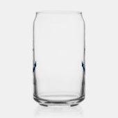 Nautische Marine Blauw Anker Boot Naam Custom Blikvorm Glas (Links)