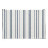 Nautische Marine blauw en wit gestreept met Anker Kussensloop (Achterkant-Rechts)