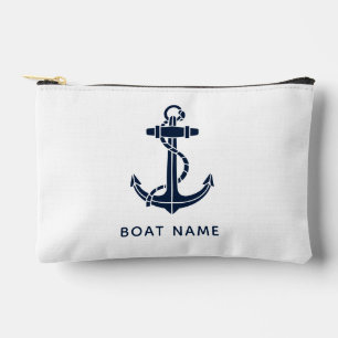 Nautische Marine Blauwe Boot Naam Custom Swag Etui