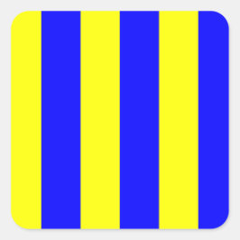 Nautische Marine Signal Flag Letter G (Golf) Vierkante Sticker