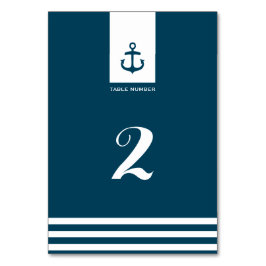 Nautische Marine Trouwtafel Nummer - 3.5" x 5" Kaart