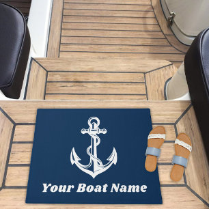 Nautische Marineanker Bootsnaam Deurmat