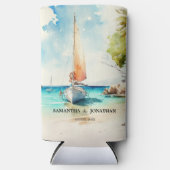 Nautische minimalistische waterverf boot cruise br (Voorkant)