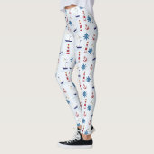 Nautische Oceanische Ankers en Vuurtorens Leggings (Links)