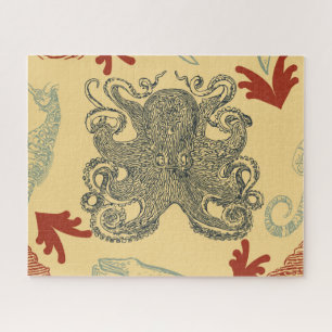 nautische octopus illustratie legpuzzel