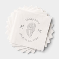 Nautische Oester Shell Monogram met Naam Datum
