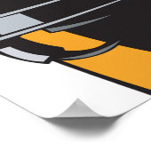 Nautische onderzeebootkapitein met periscoop poster (Hoek)