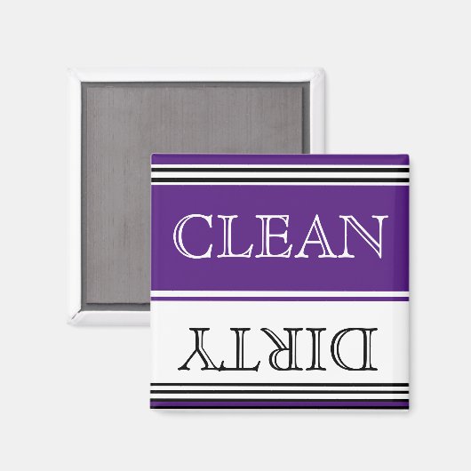 Nautische Paarse wasmachine Dirty Clean Magnet Magneet (Voorkant / Achterkant)