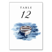 Nautische Paddle Boat Trouwtafel Nummer Kaart (Voorkant)