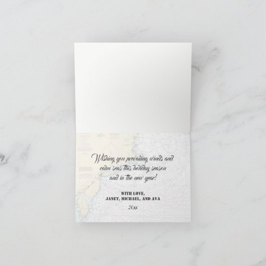 Nautische Prettige Feestdagen vanuit New Hampshire (Binnen)