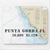 Nautische Punta Gorda Florida Latitude Longitude Muismat (Voorkant)