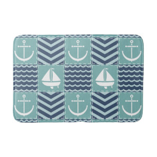 Nautische quilt badmat