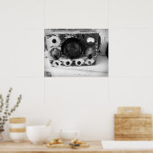  nautische radio zwart-wit poster (Keuken)