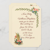  nautische romantische zeilboot met bloemen kaart (Voorkant / Achterkant)