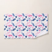 NAUTISCHE ROZE BLAUWE SCHELPEN ZEEPAARDJES BAD HANDDOEK (Handdoek)